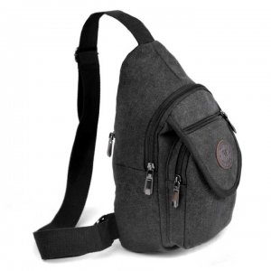 Westend Canvas Sling Bag Charcoal FBG1820