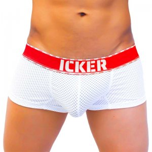 Icker Sea Mesh Contrast Boxer Brief Underwear Red COI-22-04